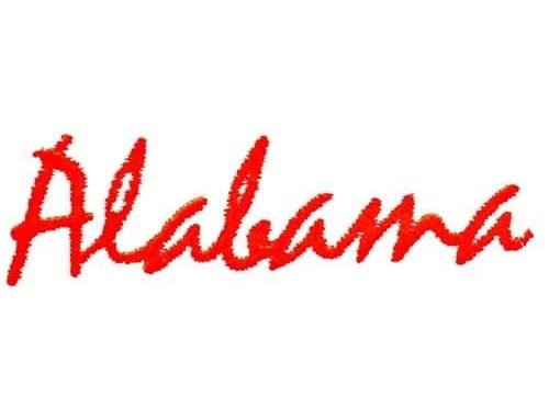 Alabama Text Embroidery Patch