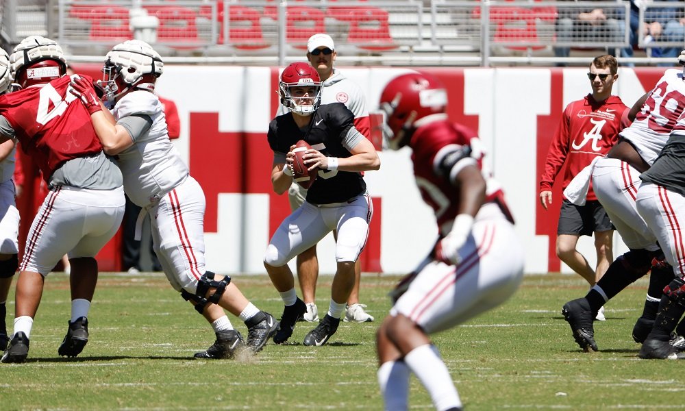 Kalen DeBoer asked how close Ty Simpson is to winning Alabama QB batt...