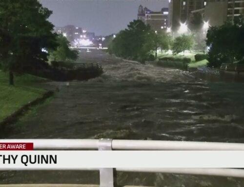 Water levels rising in Brush Creek in Kansas City