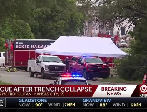 Kansas City, Kansas, firefighters searching for missing worker after trench collapse