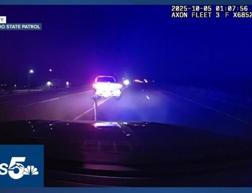 Colorado State Patrol uses Grappler on driver speeding towards crash scene