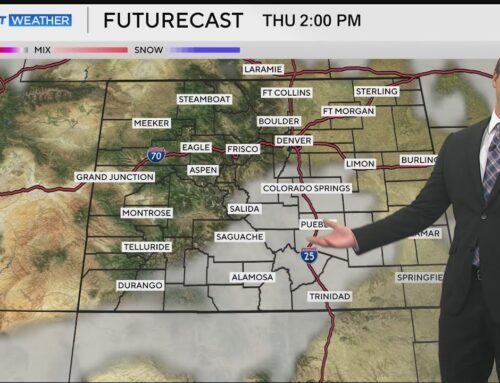 Rain and snow move through Colorado Monday, then a calm stretch returns