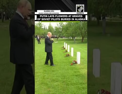 Russia’s Putin lays flowers at graves of Soviet pilots buried in Alaska after Trump summit