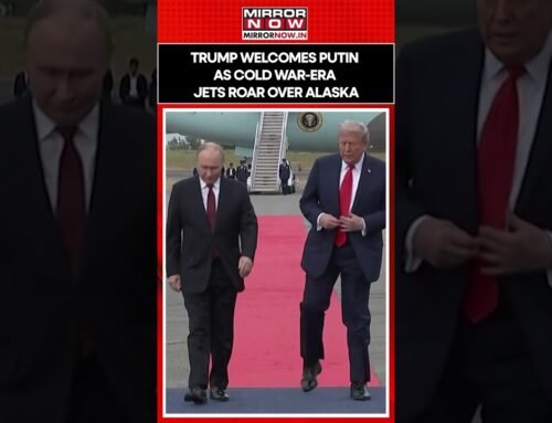 Trump, Putin Watch B2 Bombers Fly High In Alaska Before ‘Pursuing Peace’ Summit At Anchorage #shorts