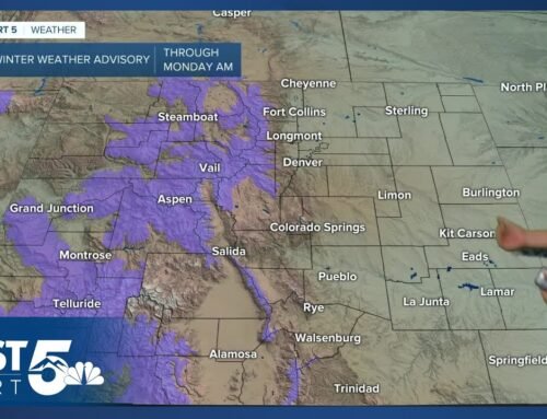 Cold with snow showers Sunday night in southern Colorado