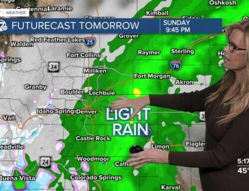 Rain moving in for metro Denver Sunday, snow for the mountains