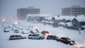 Chaos In Alaska Today! Extreme 6.8 Inch Snow Storm Buried Homes, Cars in Anchorage