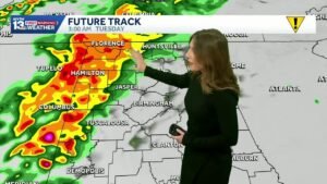 A cold front will drive a risk of severe storms into Alabama Tuesday, followed by a chill for Tha…