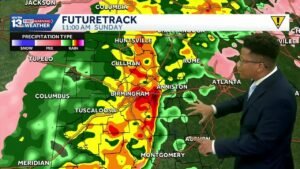 Severe Storms possible in Alabama Sunday, with the coldest weather forecast of the season to follow
