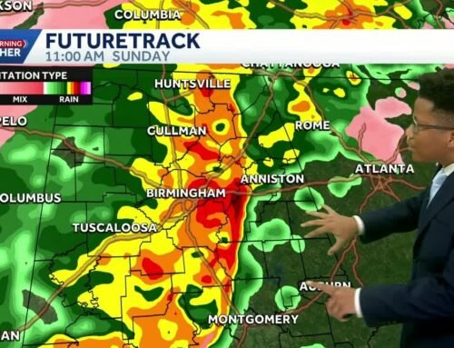 Severe Storms possible in Alabama Sunday, with the coldest weather forecast of the season to follow