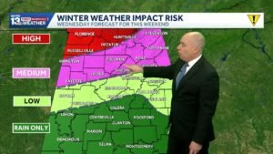 Winter Storm Watch: Alabama’s forecast still brings ice for some, heavy rain for others