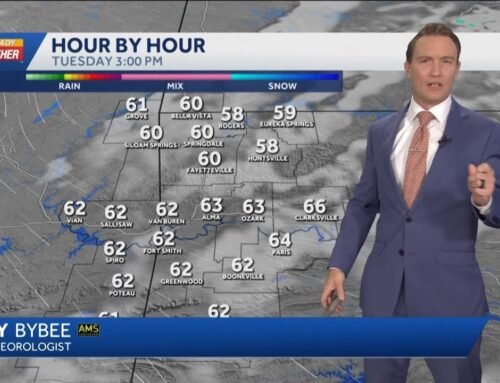 Cold front in Arkansas Tuesday night