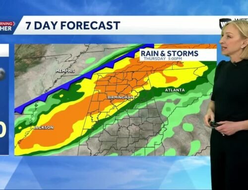 Bitter cold mornings kick off the week in Alabama, then a quick warmup before rain on Thursday