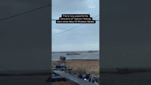 This is how powerful the remnants of Typhoon Halong were when they hit Western Alaska #shorts