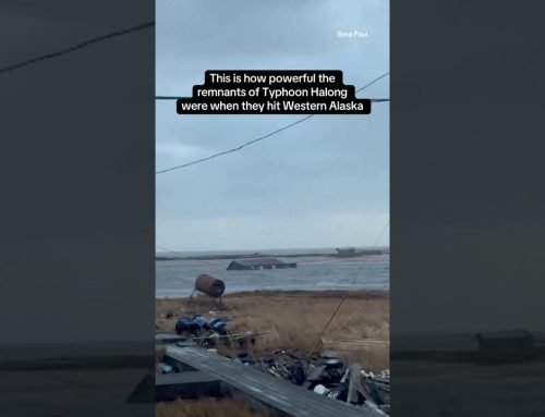 This is how powerful the remnants of Typhoon Halong were when they hit Western Alaska #shorts