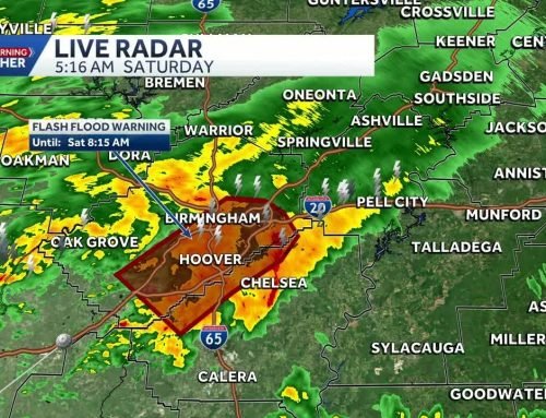 Tornado Watch and Flash Flood Warning in effect as storms cross Alabama