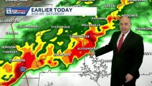 Bitterly cold wind hits Sunday following Saturday’s storms, Alabama’s forecast has storms next week