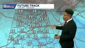 Alabama’s weather forecast: Temperatures drop to the 20s to start the week, rain returns midweek