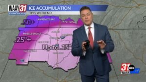 Ice expected for parts of north Alabama with our weekend winter storm