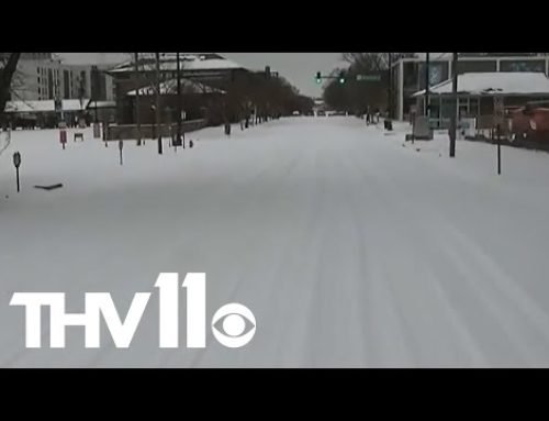 Road conditions in Little Rock during the winter weather