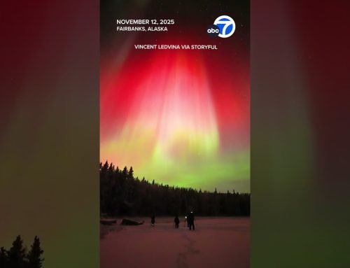 Photographer captures ‘incredible’ red and green aurora in Alaska
