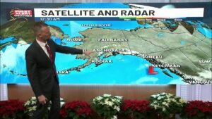 Cold weather advisories in place across Alaska, with snow and a brief warmer trending move into t…