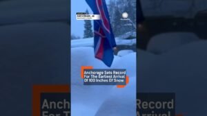 Anchorage Buried by 100 inches of Snow, Causing Roofs to Buckle