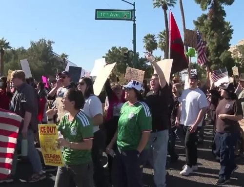 Hundreds protest ICE enforcement at Arizona Capitol, ASU campus