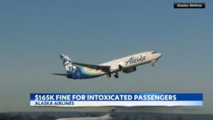 FAA fines Alaska Airlines for boarding intoxicated flyers
