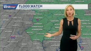 Flood Watch in effect across parts of Alabama Monday as more heavy rain and storms develop