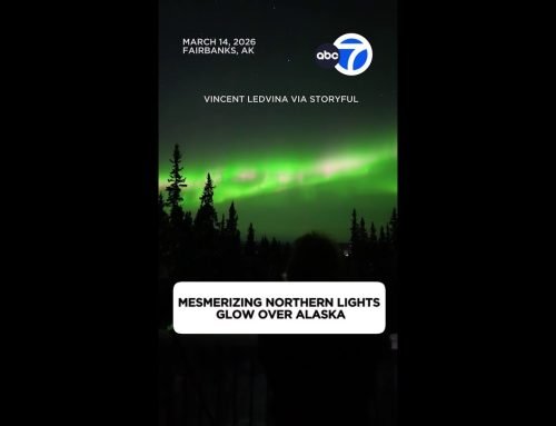 Mesmerizing northern lights glow over Alaska