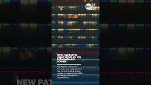 NEW PATRIOTIC LIGHT DISPLAY ON BIRMINGHAM TOWER