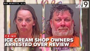 Alabama ice cream shop owner, husband charged with harassing customer over review