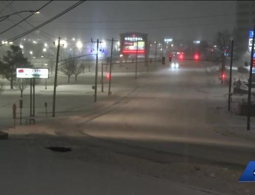 Sleet and snow create road challenges in Fort Smith, Arkansas