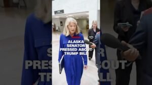 Alaska Republican Sen. Murkowski pressed about Trump policy bill vote