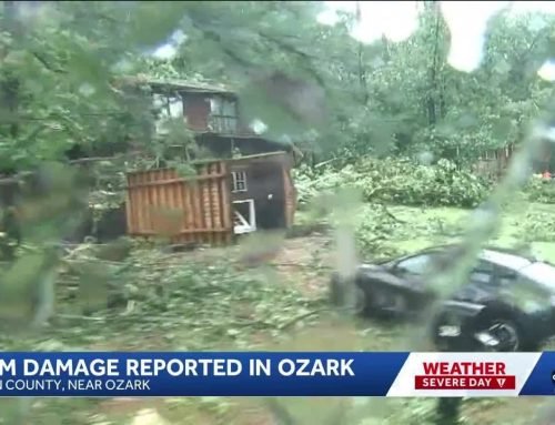 Storm damage in Ozark, Arkansas