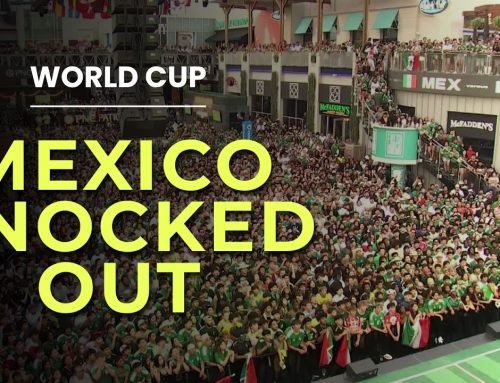 Raucous crowd gathers at Kansas City’s Power & Light District for Mexico-England match