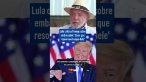 Lula critica Trump sobre embaixador: ‘Quer que resolva no tempo dele’