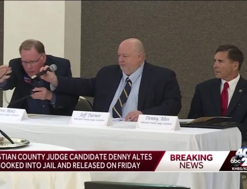 Sebastian County, Arkansas judge candidate Denny Altes was booked int…