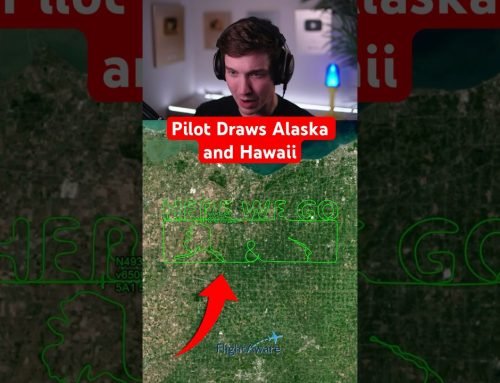 Pilot Draws Alaska and Hawaii