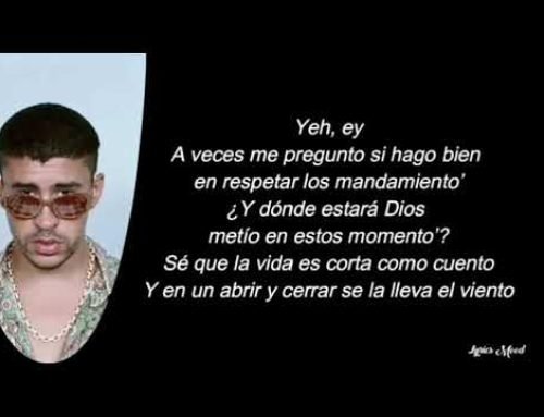 bad bunny aveces me pregunto si ago bien respetando los mandamientos