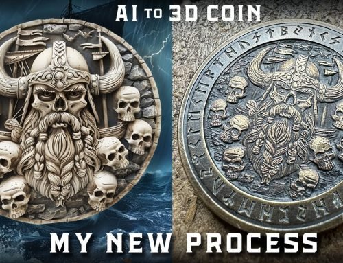 AI Image to 3D Laser Engraved Brass Coin!