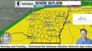 Arkansas: Severe weather outbreak possible Monday-Tuesday!