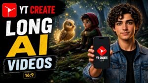 How To Make AI Long Videos With YT Create App | 16:9 Landscape Video …