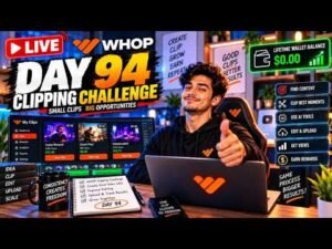 Day 94 LIVE: Whop Clipping Challenge Creating Viral Clips with AI