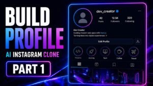 Build an AI Instagram Clone with Next.js – Creating the Profile Page …