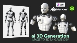 Exploring workflows with AI 3D generators. Creating Robot using Image…