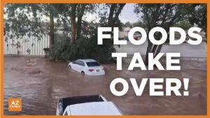 Flooding damages Prescott Valley homes, moves shipping containers
