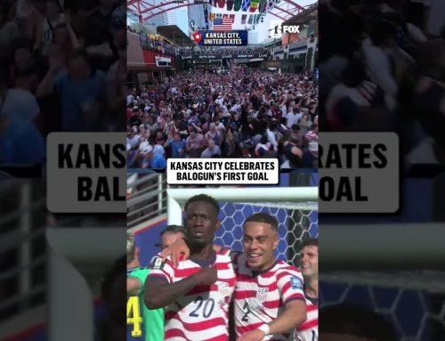 This view of the USMNT watch party in Kansas City after the Balogoal