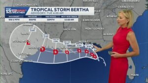 Tracking Tropical Storm Bertha and dangerous heat in Alabama